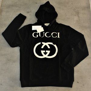 Gucci Interlocking G Black Organic Cotton Hoodie